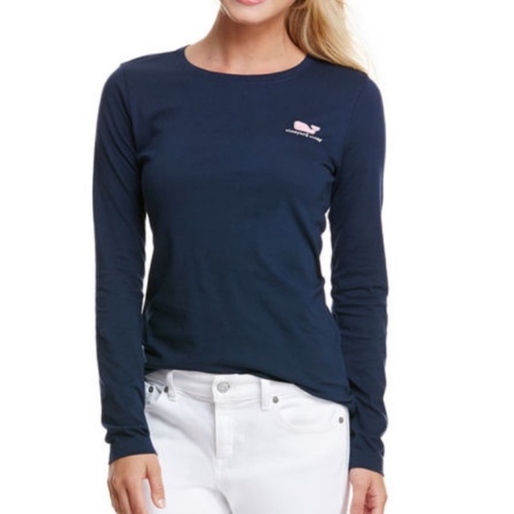 Vineyard vines navy blue long sleeve top - Picture 3 of 4